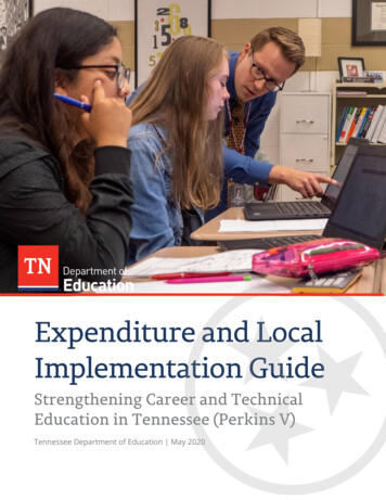 Expenditure And Local Implementation Guide - Tennessee
