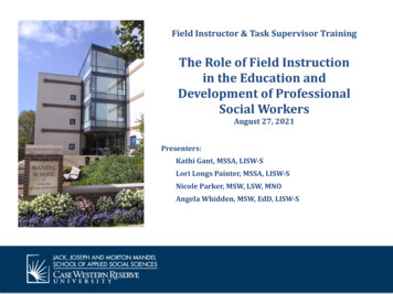 The Role Of Field Instruction In The Education And Development Of .