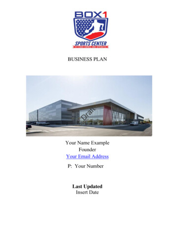 BUSINESS PLAN - SAMS Contracting Consulting And Training