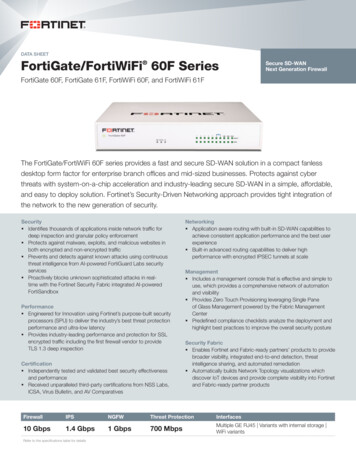 FortiGate/FortiWiFi 60F Series Data Sheet - OIXIO