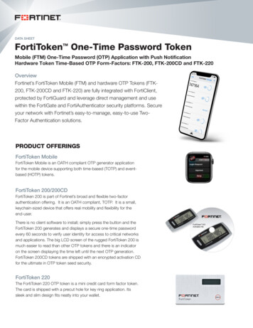 FortiTokenTM One-Time Password Token - 3SC