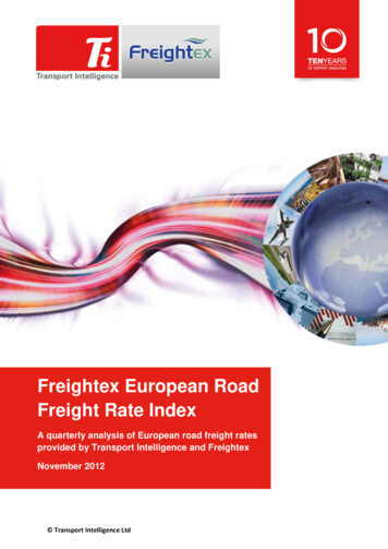 Freightex European Road Freight Rate Index