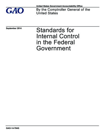 Gao-14-704g, Standards For Internal Control In The Federal Government