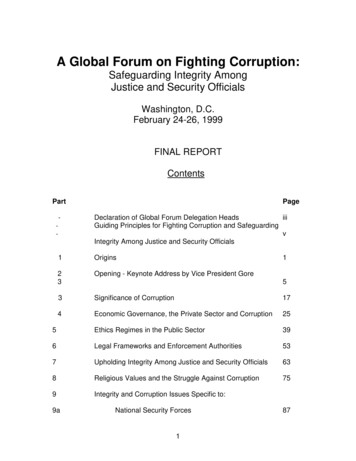 A Global Forum On Fighting Corruption - United States Department Of State