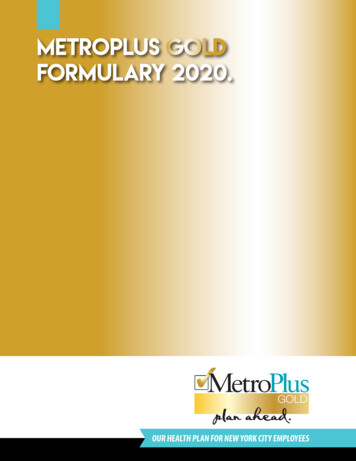 Metroplus Formulary 2020. - Microsoft