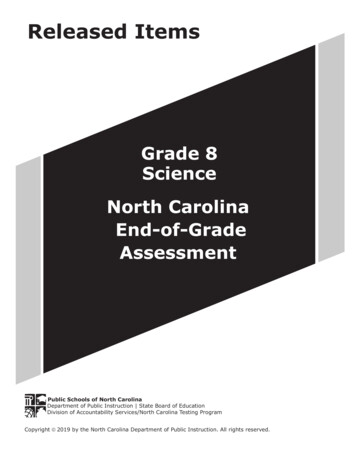 Grade 8 Science North Carolina End-of-Grade Assessment