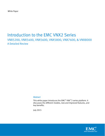 Introduction To The EMC VNX2 Series - Dell USA