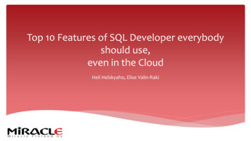 Top 10 Features Of SQL Developer Everybody Should Use, Even In . - HrOUG