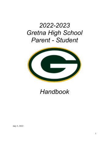 2022-2023 Gretna High School Parent - Student