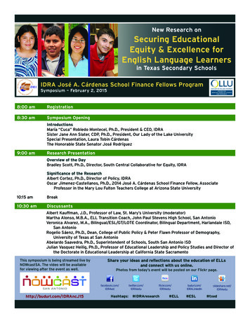 New Research On Securing Educational Equity & Excellence For . - IDRA