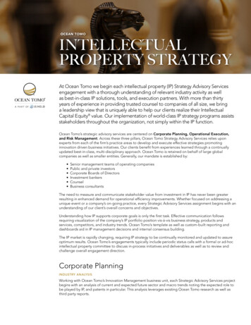 Ocean Tomo Intellectual Property Strategy