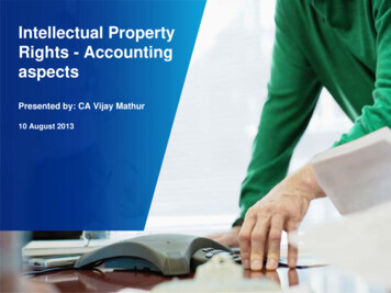 Intellectual Property Rights - Accounting Aspects - WIRC-ICAI