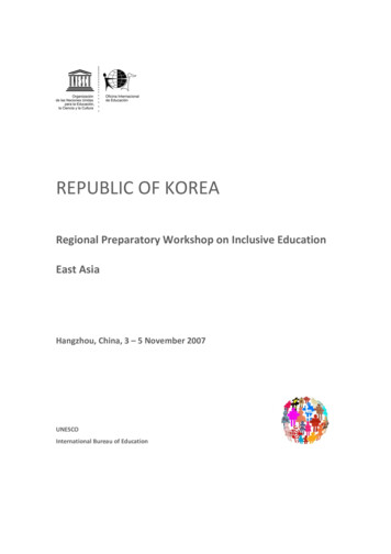 REPUBLIC OF KOREA - International Bureau Of Education