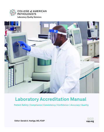 Laboratory Accreditation Manual - UT Health San Antonio