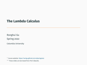The Lambda Calculus - GitHub Pages