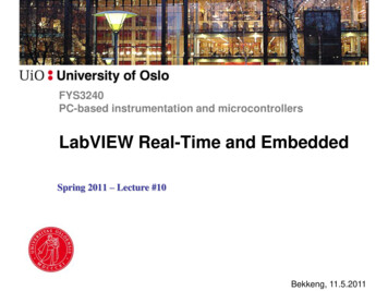 LabVIEW Real-Time And Embedded - UiO