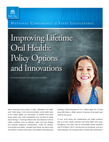 National Conference Of State Legislatures Improving Lifetime Oral .