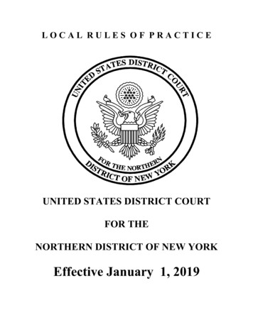 Effective January 1, 2019 - United States District Court