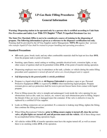 LP-Gas Basic Filling Procedures General Information - Utah