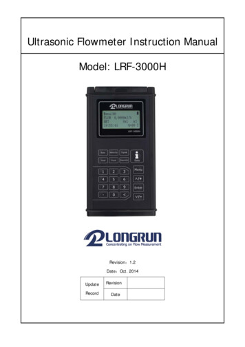Ultrasonic Flowmeter Instruction Manual Model: LRF-3000H