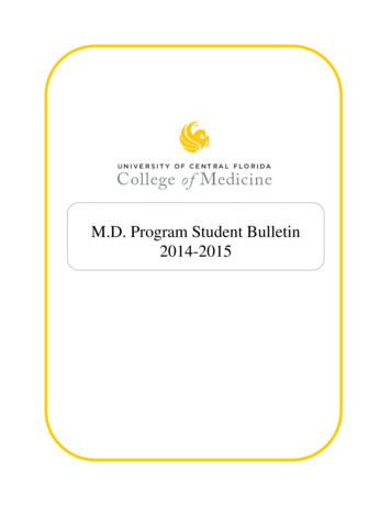 M.D. Program Student Bulletin 2014-2015 - College Of Medicine