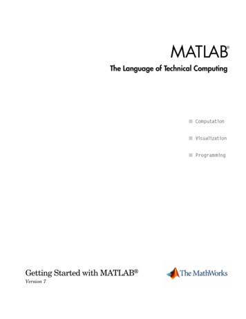 Getting Started With MATLAB - Web.eng.fiu.edu
