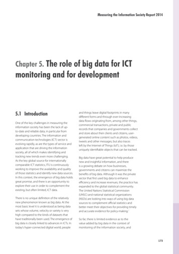 Chapter 5. The Role Of Big Data For ICT Monitoring And For Development
