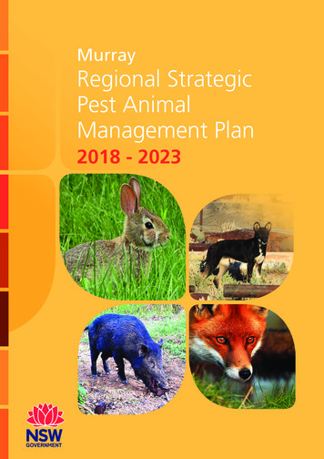Murray Regional Strategic Pest Animal Management Plan 2018-2023