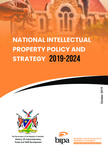 National Intellectual Property Policy And Strategy 2019-2024