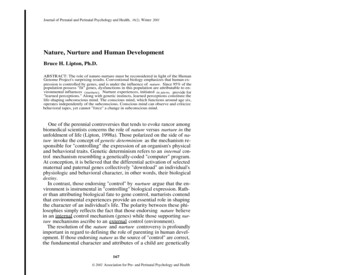 Nature, Nurture And Human Development
