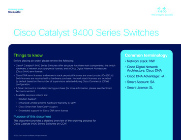 Cisco Catalyst 9400 Series Switches Ordering Guide