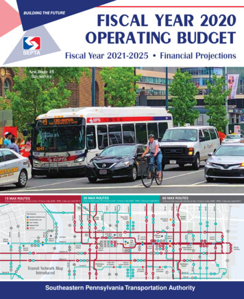 Fiscal Year 2020 Operating Budget - Septa