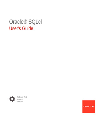 Oracle SQLcl User's Guide