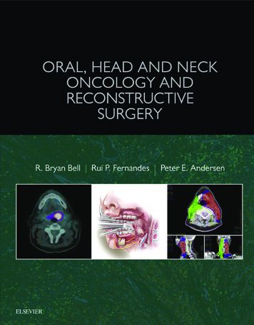 Oral, Head And Neck Oncology And Reconstructive Surgery