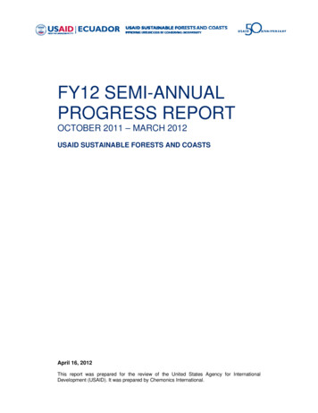 Fy12 Semi-annual Progress Report