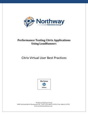 Citrix Virtual User Best Practices - Northway Solutions