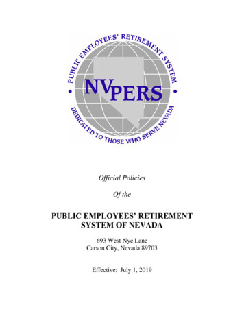 Public Employees' Retirement System Of Nevada - Nvpers