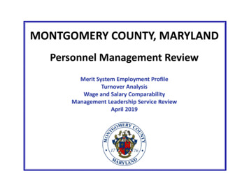 Personnel Management Review - Montgomery County, Maryland