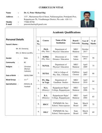 Academic Qualifications Personal Details Of Parent's Name No.