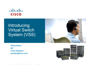 Introducing Virtual Switch System (VSS) - Cisco