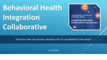 Behavioral Health Integration Collaborative - American Medical Association