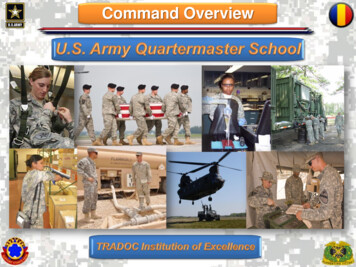 Command Overview - Quartermaster.army.mil