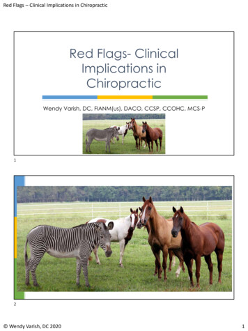 Red Flags- Clinical Implications In Chiropractic