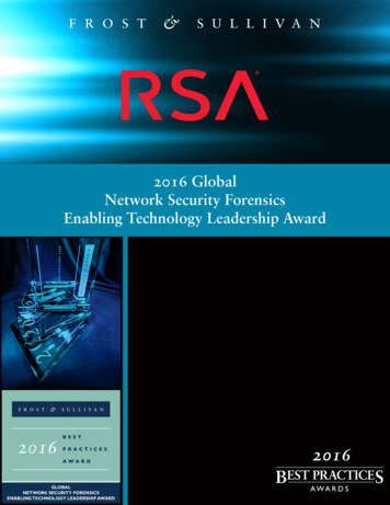 2016 Global Network Security Forensics Enabling . - Frost & Sullivan