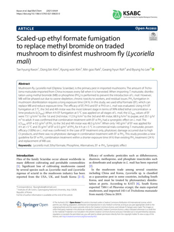 Scaled-up Ethyl Formate Fumigation To Replace Methyl . - SpringerOpen