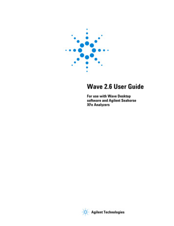 Wave 2.6 User Guide - Agilent Technologies