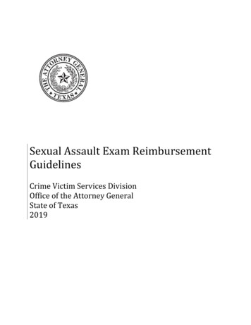 Sexual Assault Exam Reimbursement Guidelines