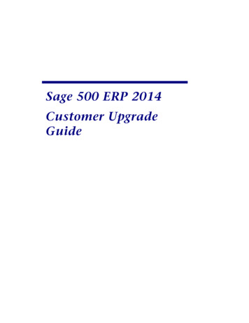 Sage 500 ERP 2014 Customer Upgrade Guide - RKL ESolutions