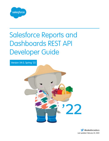 Salesforce Reports And Dashboards REST API Developer Guide
