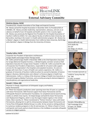 External Advisory Committe - San Diego State University